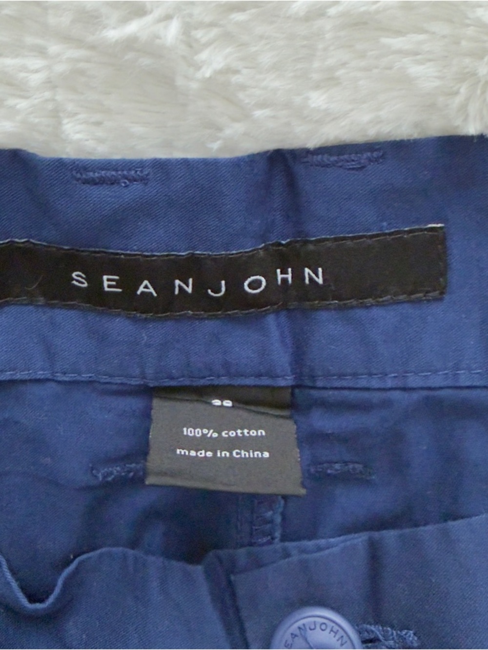 Sean John Navy Blue men Chino Shorts size 38 (001) - Picture 3 of 5